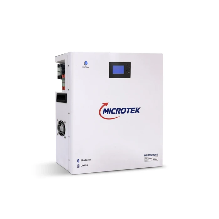 Microtek 51.2V 100Ah 5.12kWh Industrial LiFePO4 Lithium Battery | Smart BMS Controlled SyncCharge Technology Deep Cycle Power Storage Block | MLB5120060