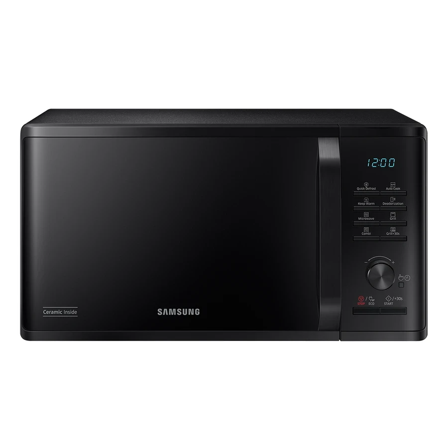 Samsung 23 Litre Grill Microwave Oven | Ceramic Enamel Cavity | Quick Defrost & Keep Warm System | ECO Mode Power Saving | MG23A3515AK/IM
