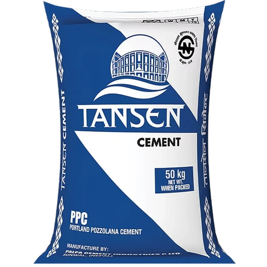 Tansen PPC Cement | 50kg Moisture-Resistant Bags | High-Durability Portland Pozzolana Cement for Slabs, Masonry, and Plastering Works