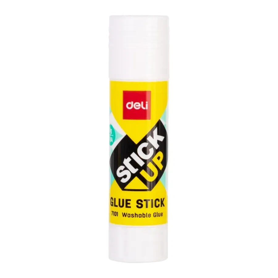 Deli Glue Stick - 9 Grams E7101, Portable White Solid Adhesive for School and Office Use