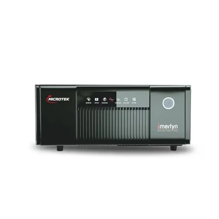 Microtek iMERLYN 1100VA 850W 12V Digital Square Wave Home Inverter | Wide 80V-290V Dual Inverter/UPS Mode Heavy Duty Power Backup | DG1250/12V