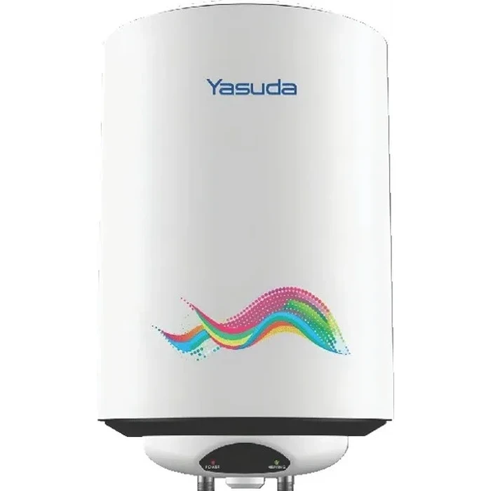 Yasuda Pyra 10L Electric Geyser with Glassline Coated Tank | Swirl Flow Technology Energy Saving Polyurethane Insulation | 8 Bar Working Pressure Corrosion Protection | YS-EG10