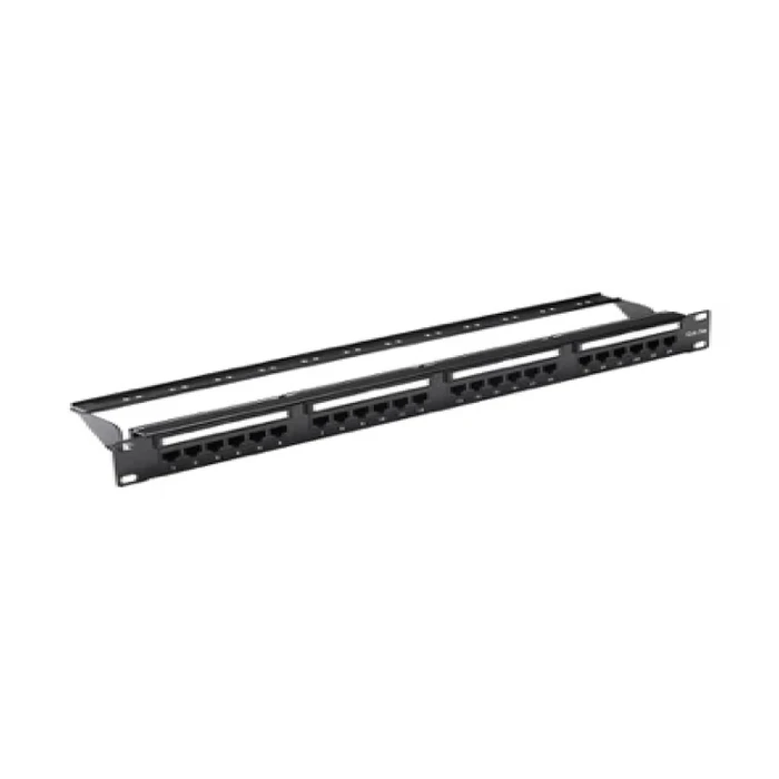 Ziasys 1U 19-Inch Rack Mount 24-Port Cat6 UTP Patch Panel with Gold-Plated Pins & Fluke Tested Rustless Body | Model Z-C6P/P24