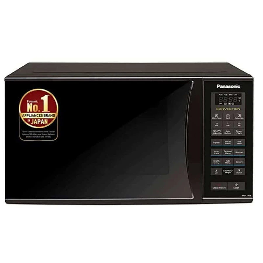 Panasonic NN-CT36HBYTE 23 Litre Convection Microwave Oven | Magic Grill & 360° Heat Wrap | 61 Auto Cook Menus | Vapor Clean | Black Finish