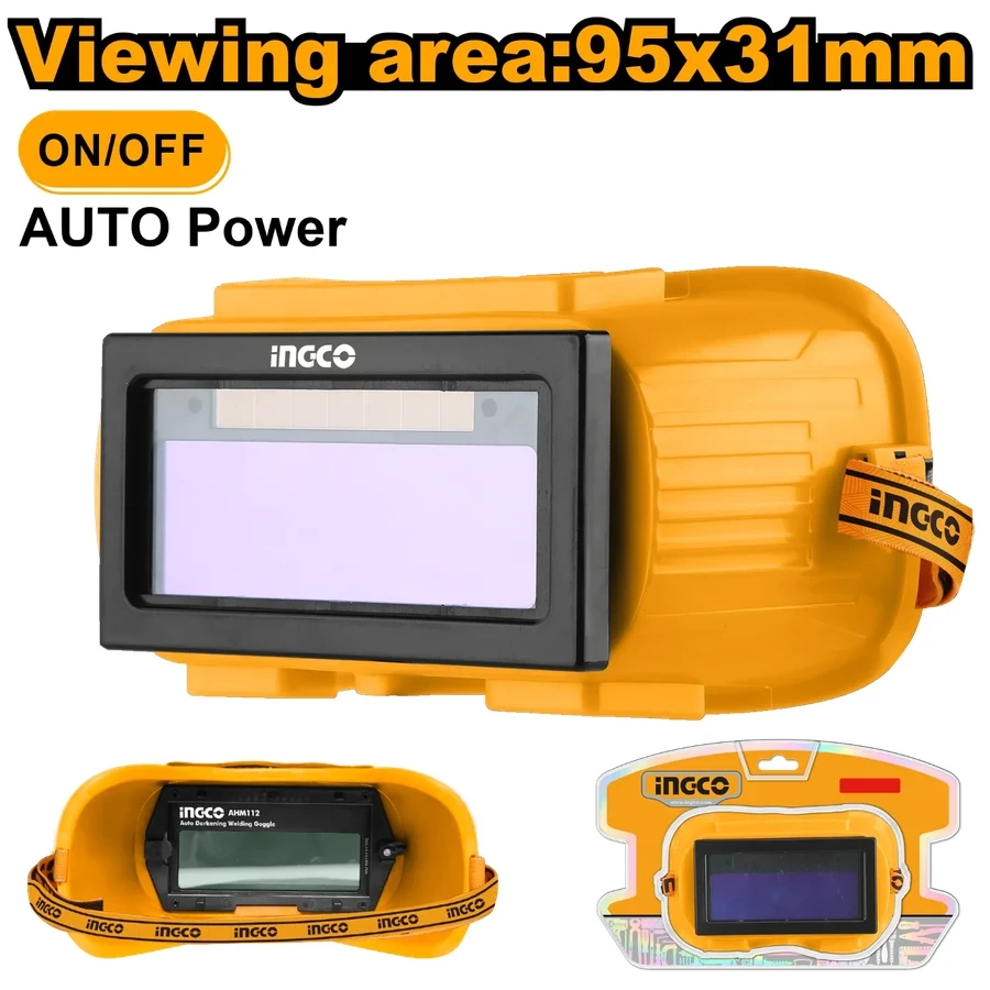 Auto-Darkening Welding Goggles | AHM112 | Solar-Powered Industrial Protection