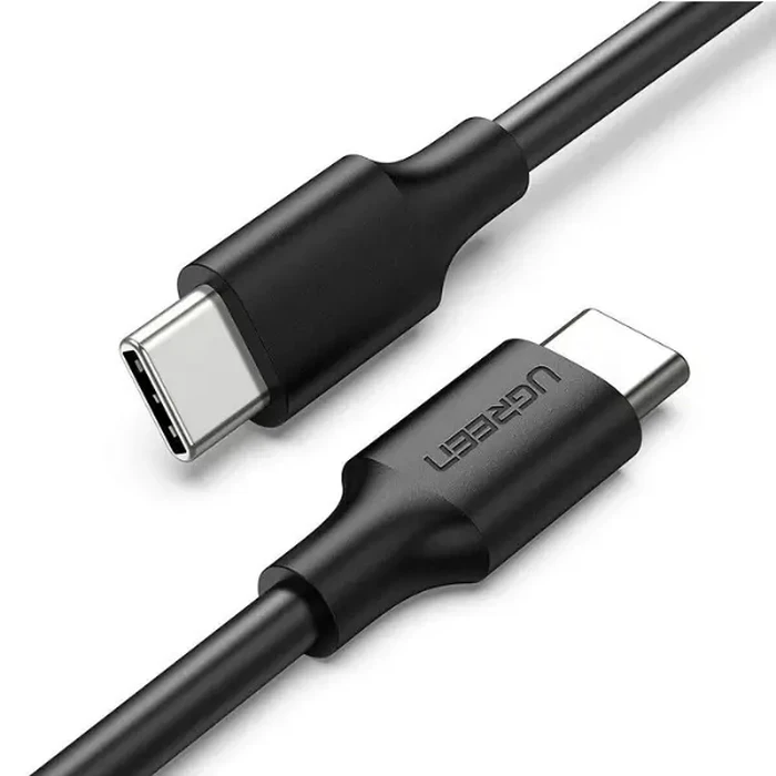 UGREEN US286 USB-C to USB-C PD Fast Charging Cable | 3A 60W Max 480Mbps Multi-Layer Shielded Data Sync Cord (1 Meter, Black) | US286-50997