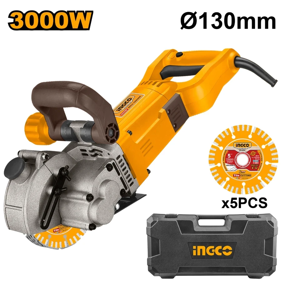 INGCO 3000W Industrial Wall Chaser | 130mm Heavy-Duty | WLC30001