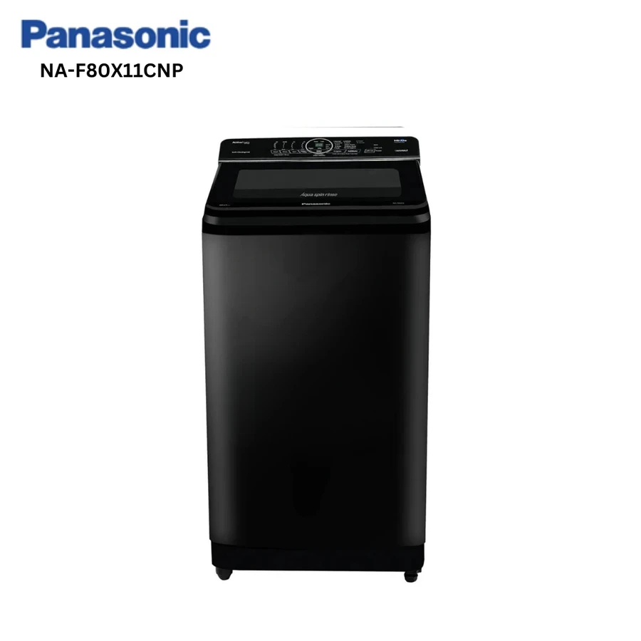 Panasonic NA-F80X11CNP 8.0 Kg MirAIe AI Top Load Washing Machine | StainMaster & Active Foam System | 5-Star Efficiency | Inox Grey