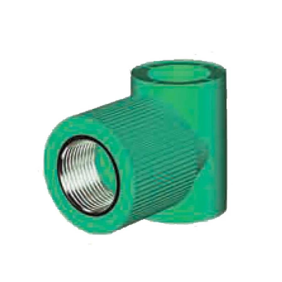 ITPF PPR Female Tees | Brass-Threaded Branch Transition Fittings | 20mm to 40mm Sizes | Seamless Fusion-Welded Three-Way Connectors for Sanitary and Utility Branching