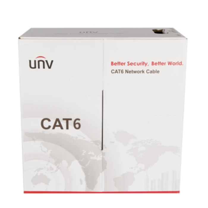 UNV Cat6 UTP 24 AWG Solid Bare Copper Indoor Bulk Cable Roll (305 Meters) with HDPE Insulation | CAB-LC3100B-E2-IN