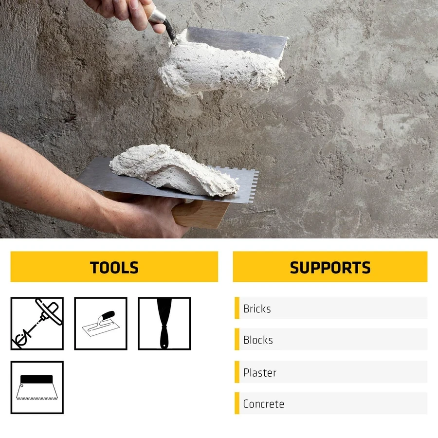 Sika Cracksil Acrylic Paste 1kg | White Waterproof Wall Crack Filler | UV Resistant Masonry Sealant | Plastic Bucket
