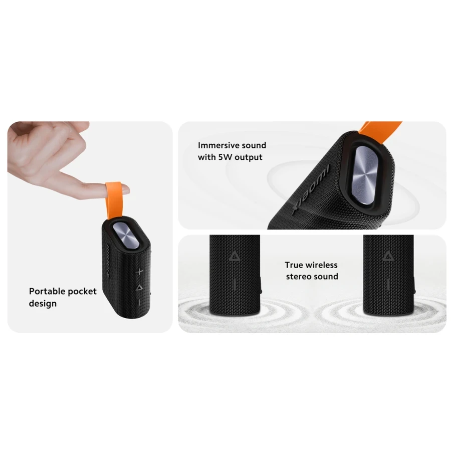 Xiaomi Sound Pocket (MDZ-37-DB) Bluetooth 5.4 Speaker | 5W Output | IP67 Waterproof | 10H Playback | TWS Pairing