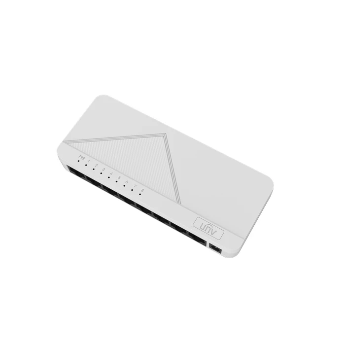 UNV 8-Port 10/100/1000Mbps Compact Unmanaged Gigabit Ethernet Desktop Network Switch | NSW1010-8GT-IN