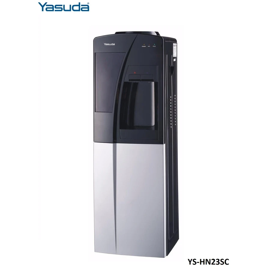 Yasuda Hot & Normal Stand Water Dispenser | 500W Stainless Steel Tank Matrix | Integrated Storage Cabinet & Over-Current Protection | YS-HN23SC