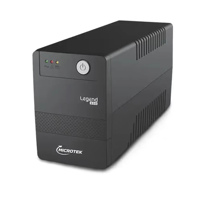 Microtek Line Interactive UPS 650VA/360W | Microprocessor Control with Boost & Buck AVR Voltage Stabilization & Auto Restart | Desktop Power Backup | Legend 650