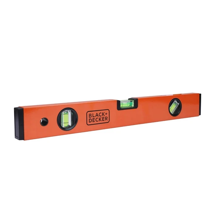 BLACK+DECKER Heavy-Duty Aluminium Box Beam Spirit Level Set (400mm, 600mm, 1000mm) | High-Visibility Magnified Block & Plumb Vials | BDHT43188 / BDHT43189 / BDHT43190