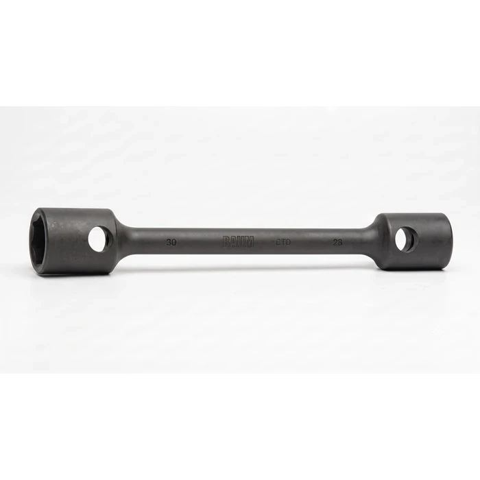 BAUM Heavy-Duty Long Two-Way Wheel Wrench | Premium Forged Chrome Vanadium Elliptical Truck Spanner with Black Phosphated Armor | Model ART 252A LONG