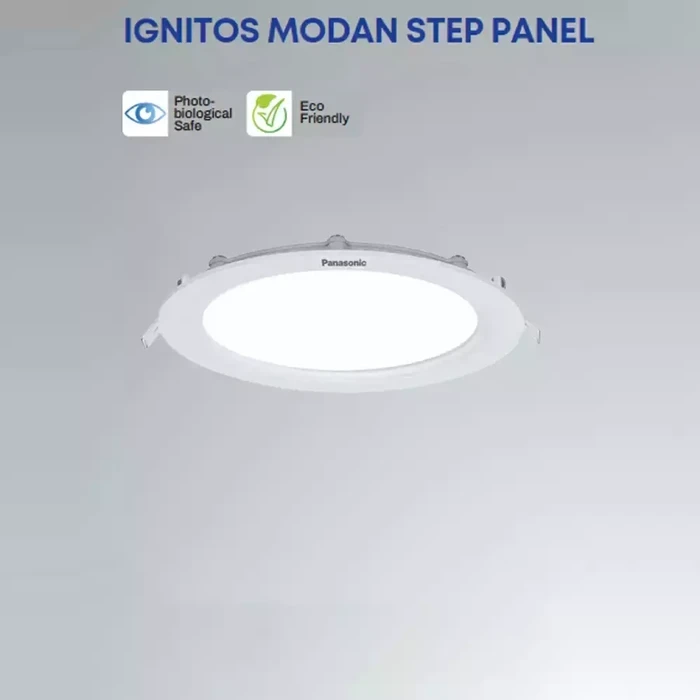 Panasonic Round Aluminum Recessed LED Panel Downlight (5W, 10W, 15W, 20W) | 140-275V Wide Voltage Ultra-Slim False Ceiling Light in 3000K Warm & 6500K Cool White | PPAM11 Series