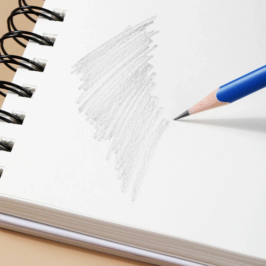 Deli Finenolo A4 Professional Sketchbook (160gsm, 60 Sheets) | Fine Texture Heavyweight Paper with Spiral Binding & Hard Backing | EC276
