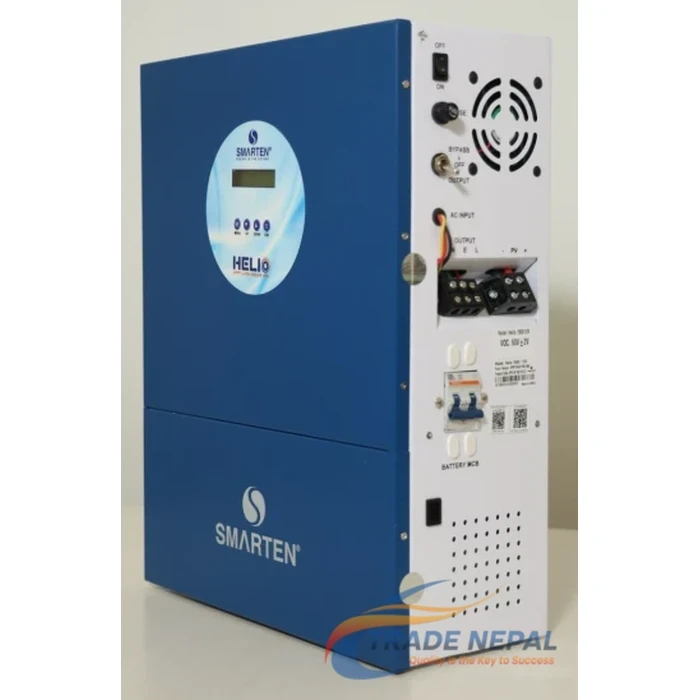 Smarten Helio Series 1500VA (1.5 kVA) 12V Pure Sine Wave Wall-Mount Solar PCU with Inbuilt 100Ah Li-Ion Battery, Advanced MPPT & BMS | HELIO 1500