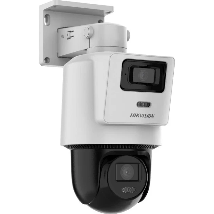 Hikvision TandemVu 4MP+4MP POE PT Network Camera | 1440p Quad HD Dual-Lens Panoramic & Motorized Tracking Combo CCTV | Smart Hybrid Light Human/Vehicle Detection 512GB SD Slot | IP66 Outdoor | DS-2SE2