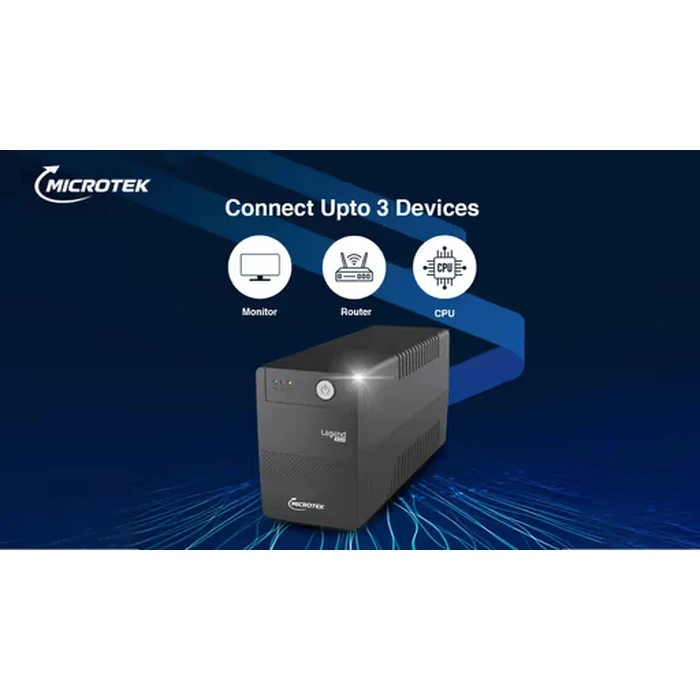 Microtek Line Interactive UPS 650VA/360W | Microprocessor Control with Boost & Buck AVR Voltage Stabilization & Auto Restart | Desktop Power Backup | Legend 650