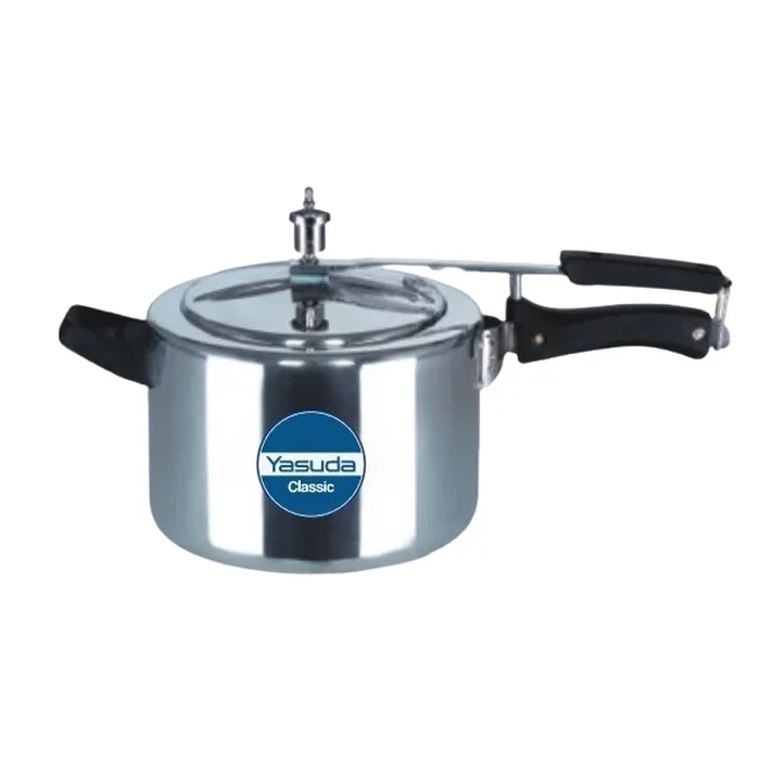 Yasuda Classic Aluminium Pressure Cooker | High-Velocity Gas Stove Compatible Matrix | Inner Sealing Safety Lid & Ergonomic Body | YS-PCL2 / YS-PCL3 / YS-PCL5