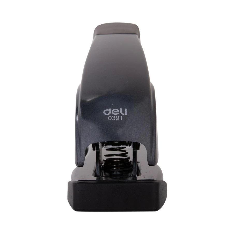 Deli Heavy-Duty 60-Sheet Desktop Stapler | All-Metal Construction, 60mm Adjustable Depth & TPE Comfort Handle (Black) | E0391
