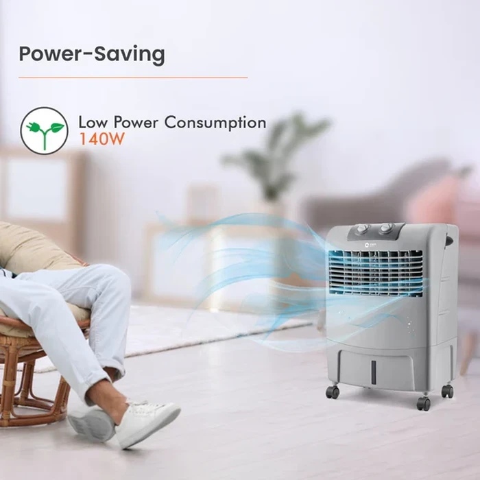 Orient Smartcool DX 24L Personal Air Cooler | 140W High-Performance DensiNest Honeycomb Evaporative Blower | 1300 Cu.m./hr Air Delivery 3-Speed Control | CP2302H