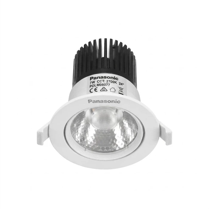 Adjustable Cask COB Recessed LED Downlight (7W, 15W, 25W) | 2.5kV Surge Protected 140-275V Wide Voltage Aluminum Spotlight in Warm & White | PDLM08 Series