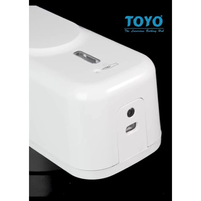 TOYO 1000ml Automatic Touchless Soap Dispenser | Induction Infrared Sensor 1ml Precision Droplet | Hybrid AC & DC Power Framework Virgin ABS White | TOYO-1504