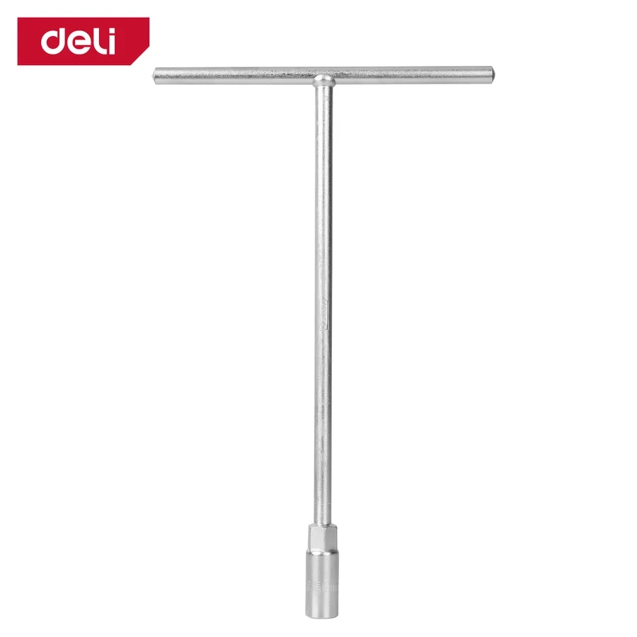 Deli 12" Professional Integrally Quenched Carbon Steel Adjustable Spanner | Heavy-Duty Chrome-Plated Wrench with Smooth Knurl & Laser-Etched Scale | EDL012A (Silver)