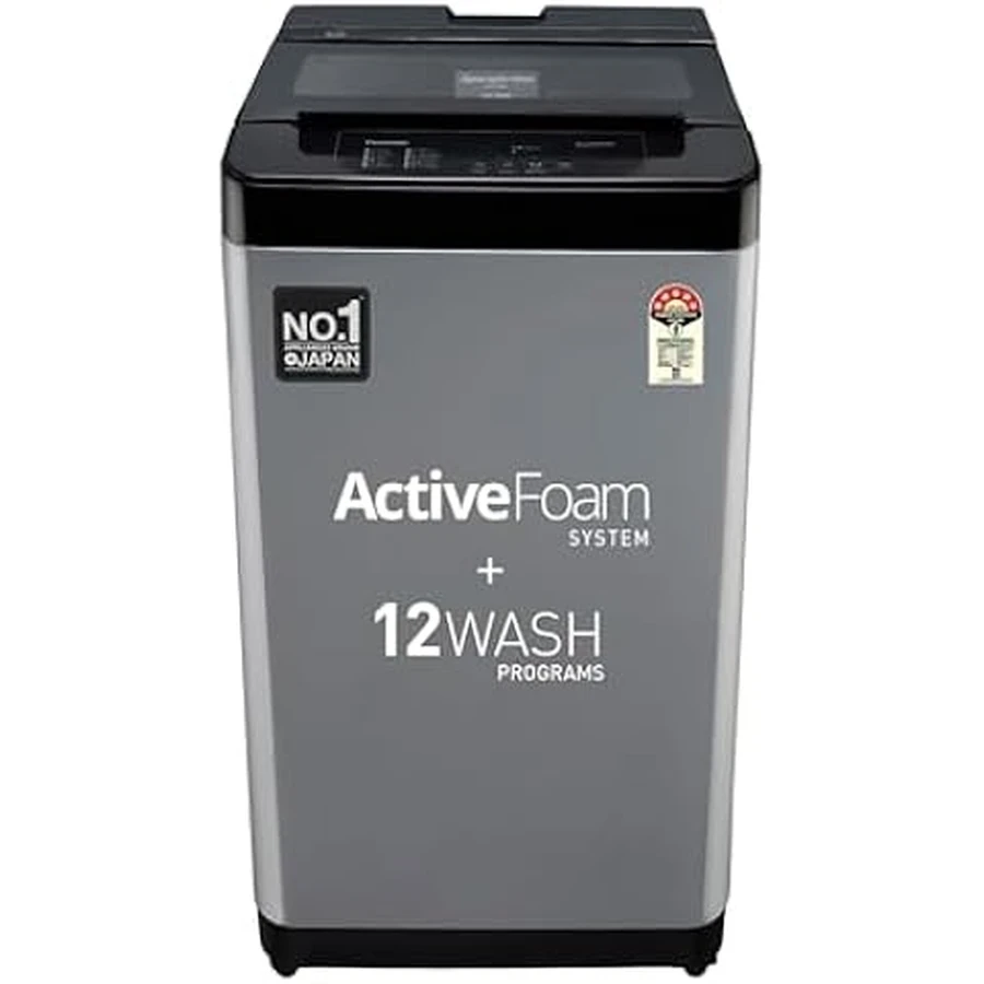 Panasonic 7 Kg Fully Automatic Top Load Washing Machine | Inox Grey Washer with Front Panel Display & Smart Wash Programs | Model NA-F70C2CNP