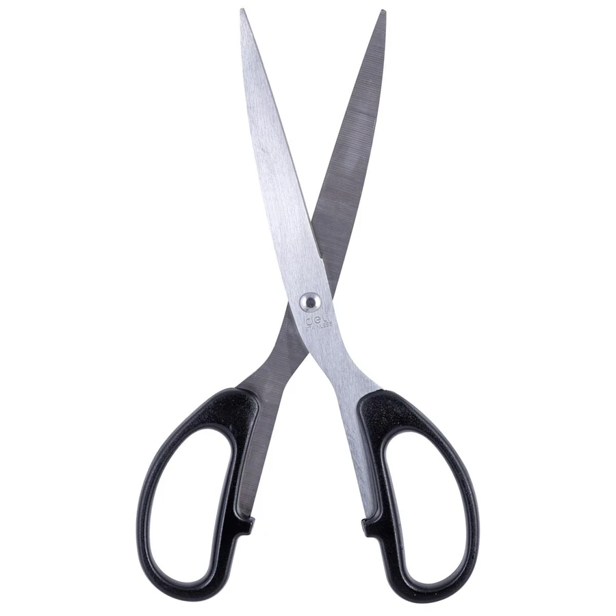 Deli Start Series 210mm (8.26") Large Scissors | 2.0mm Polished Stainless Steel Blade with Durable Ambidextrous Symmetric Handle (Pack of 12) | E6010