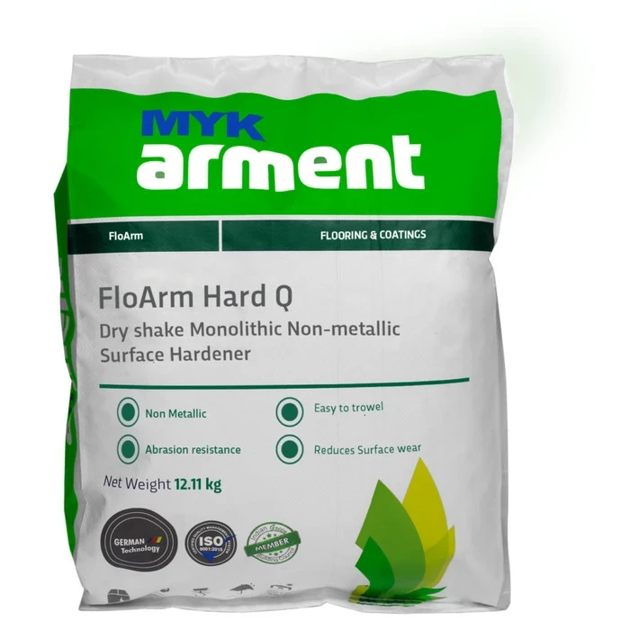 FloArm Hard Q Non-Metallic Quartz Floor Hardener | Ready-to-Use Dry-Shake Abrasion Resistant Industrial Slab Topping | 25kg Bag
