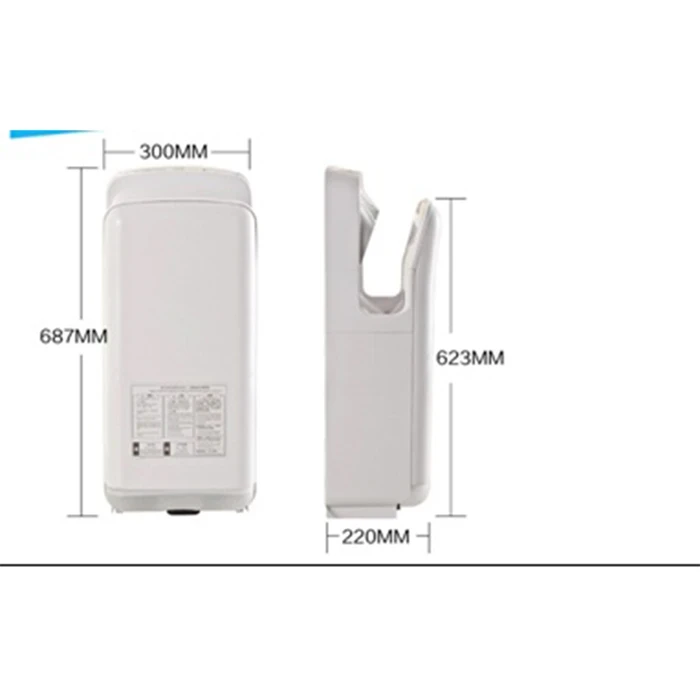 TOYO 2000W Heavy-Duty Double Jet Hand Dryer | 7-Second Ultra-Fast Drying Brushless Motor | 100 m/s High-Velocity Airflow IPX1 Water Shield | TOYO-1332