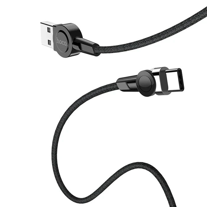 Hoco Magnetic Charging Cable | Rotatable 360-Degree Connectivity Logic | Zinc Alloy & Nylon Matrix | S8