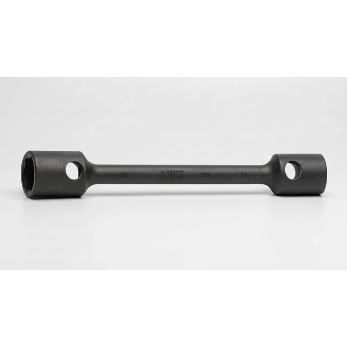 BAUM Heavy-Duty Long Two-Way Wheel Wrench | Premium Forged Chrome Vanadium Elliptical Truck Spanner with Black Phosphated Armor | Model ART 252A LONG