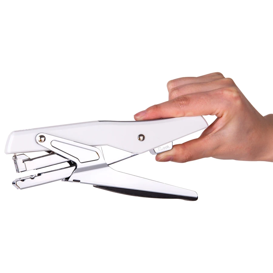 Deli Ergonomic 25-Sheet Plier Stapler | Rotatable Anvil, 40mm Throat Depth & Front Loading for 24/6 & 26/6 Staples | E0329