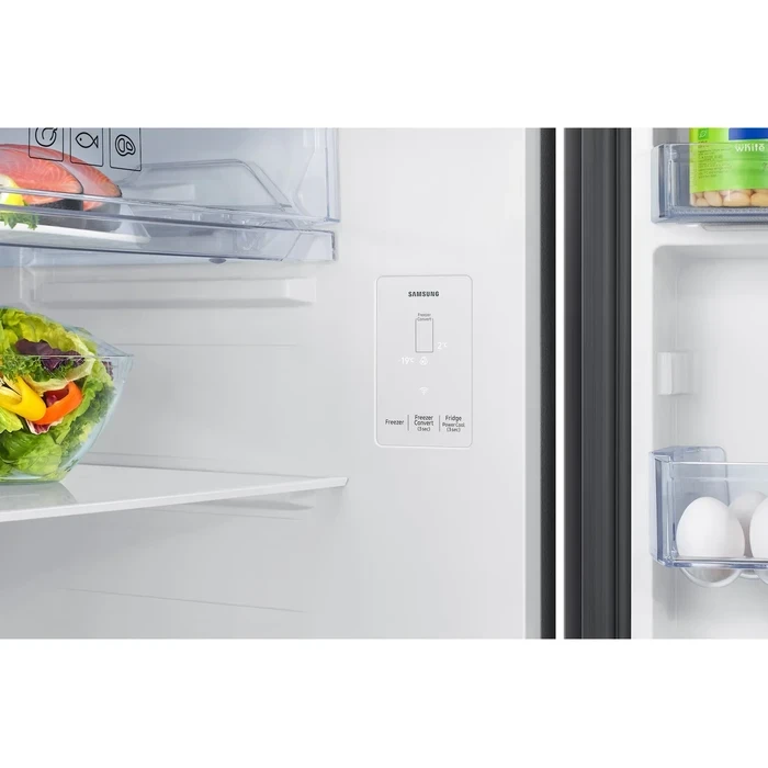 Samsung 396L RT41DG6A2BB1HL Double Door Refrigerator | Wi-Fi SmartThings AI Energy Mode 5-in-1 Convertible Twin Cooling Toughened Glass Real Steel