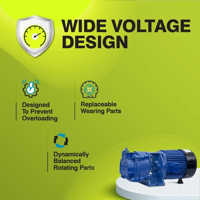 Kirloskar KV Series Water-Ring Vacuum Pump | High-Speed Centrifugal Gas Evacuation & Pump Priming Unit with Stainless Steel/Bronze Rotor