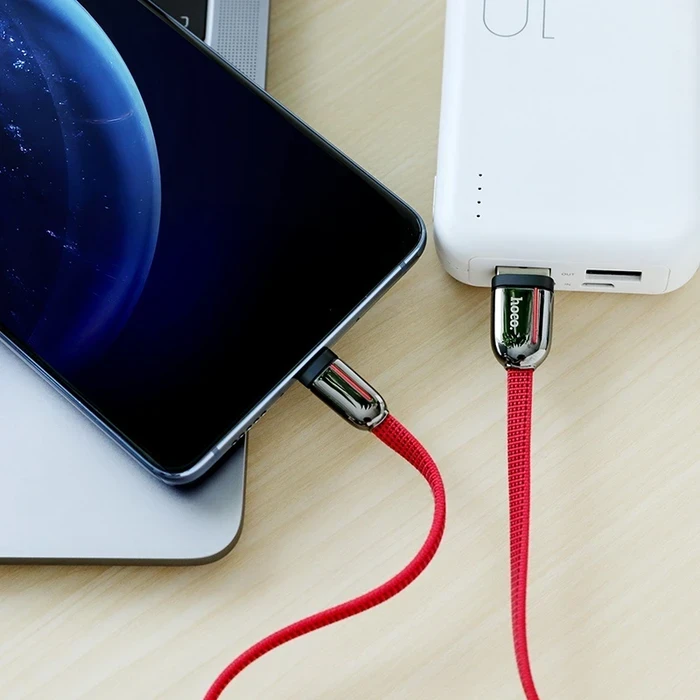 Hoco Grand Charging Cable | Type-C Connectivity Logic | Zinc Alloy & Fabric Weaving Matrix | U74