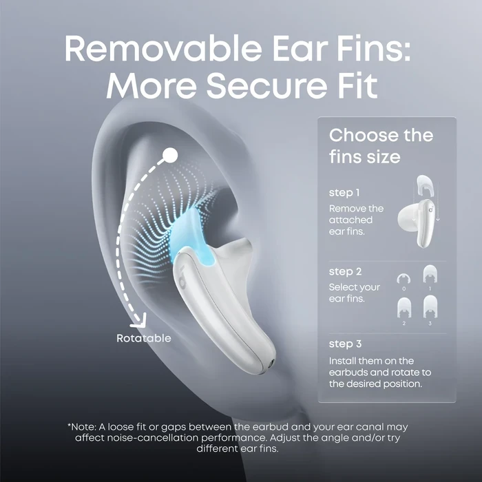 Anker Soundcore Liberty Buds Semi-In-Ear TWS Earbuds | Adaptive ANC, Real-Time AI Translation (100+ Languages) & 3D Spatial Audio | White