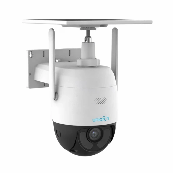 Uniarch 3MP 4G Solar Battery Outdoor 360° Pan & Tilt Security Camera with AOV Low Power Mode, 30m Color Night Vision & 512GB Support | Model No. UHO-P2G-M3F4D