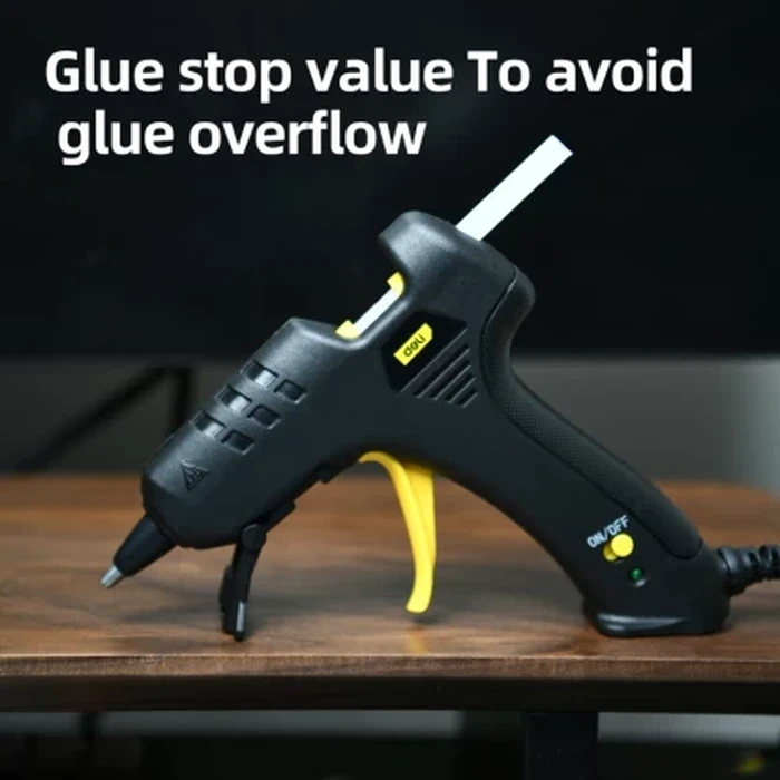 Deli 40W Professional High-Temperature Hot Melt Glue Gun | Heavy-Duty Trigger-Fed Corded Adhesive Gun with 2 Glue Sticks & Anti-Drip Nozzle | EDL402040