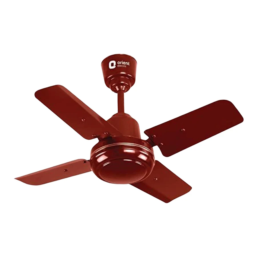 Orient New Air Ceiling Fan 60 Watts | 24 Inch Sweep | App-Operable | Ultra-Quiet 16dB | Powder-Coated Aluminum Blades | White/Brown