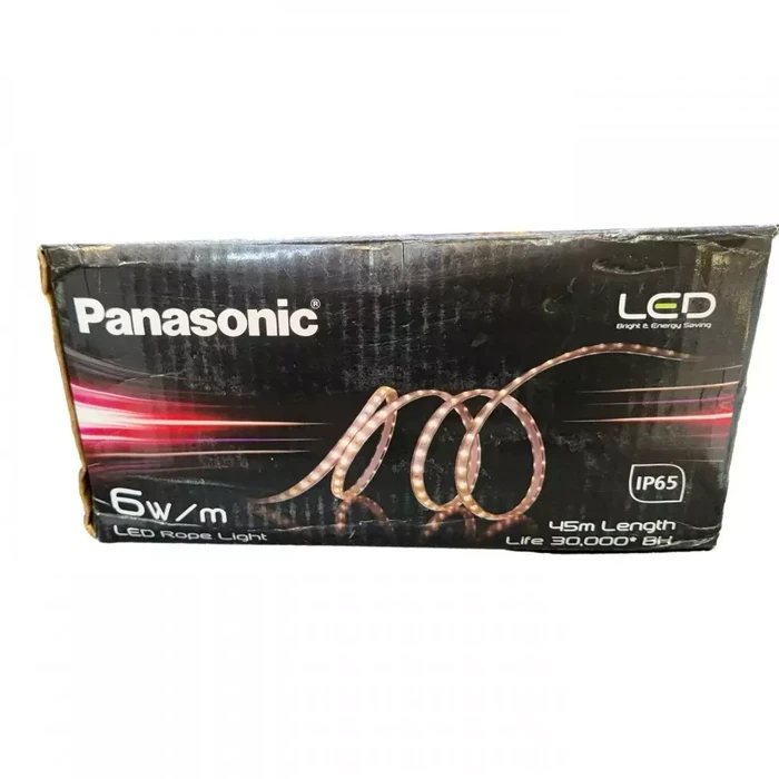Panasonic 45-Meter Flexible LED Rope Light (6W/m, 60 LED/m) | Waterproof 140-275V Wide Voltage Cove & Facade Luminaire in Warm White, Cool White, Red, Green & Blue | PSLM12TU Series