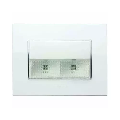 Anchor Penta Modular 3M Emergency LED Light Unit with Gina Cover Plate (White & Graphite Black Options) | Automatic Power-Cut Backup Light for Homes & Offices | 65711-C / 65711B-C