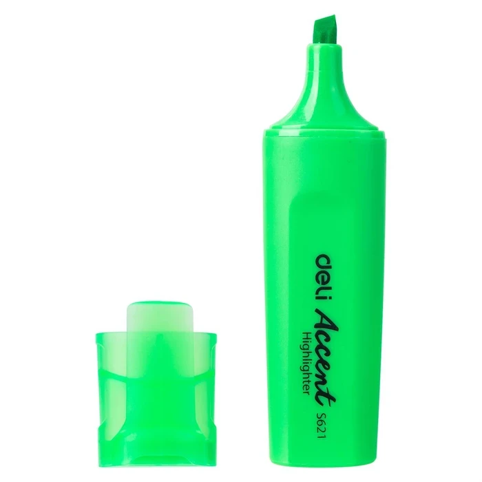 Deli Fluorescent Highlighter & Text Marker | 1.5mm Shoulder Tip | Smudge-Resistant High-Visibility Ink | ES621