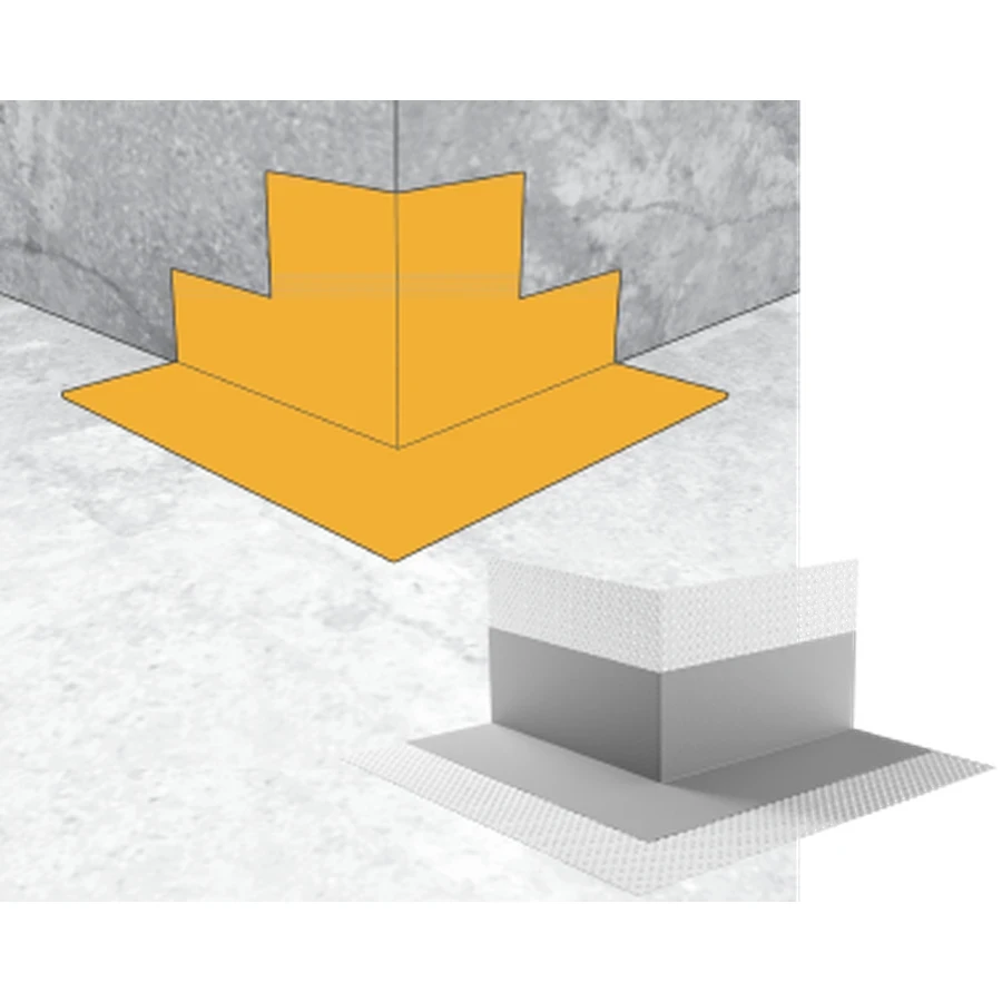Sika SikaSealTape F Outside Corner Waterproofing Component 550994 | Pre-Fabricated External Corner | Elastomeric Crack Bridging | Clear